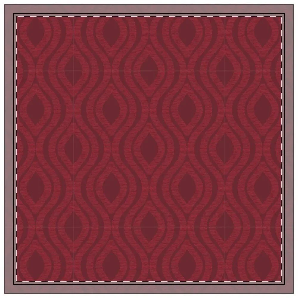 NWT Porter Anna- Crimson & Cream  Cotton Napkin 4-set, Ogee